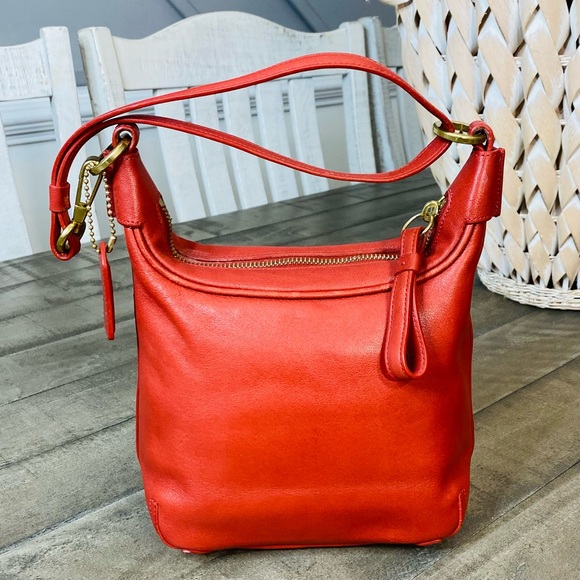 COACH Vintage Amanda Bag Crossbody Glovetanned Leather 6953 Red - Picture 2 of 11